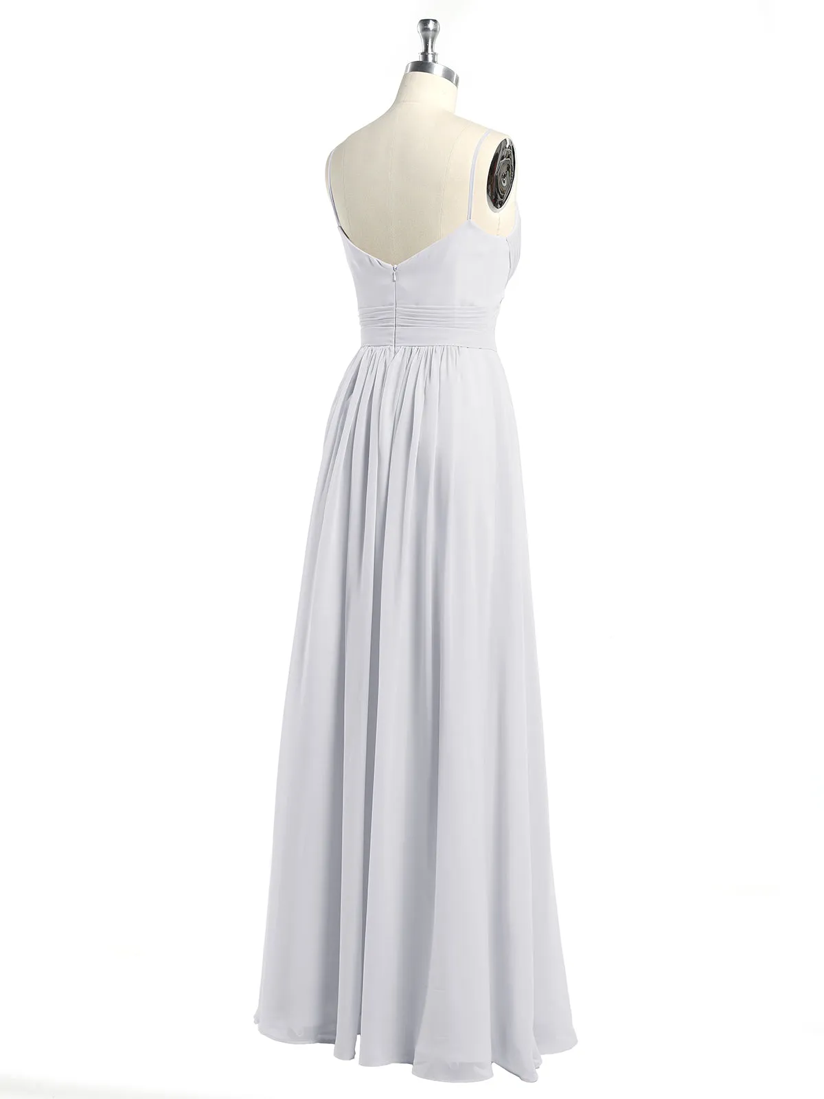 Cross Pleated Bodice Spaghetti Strap Dresses White Plus Size